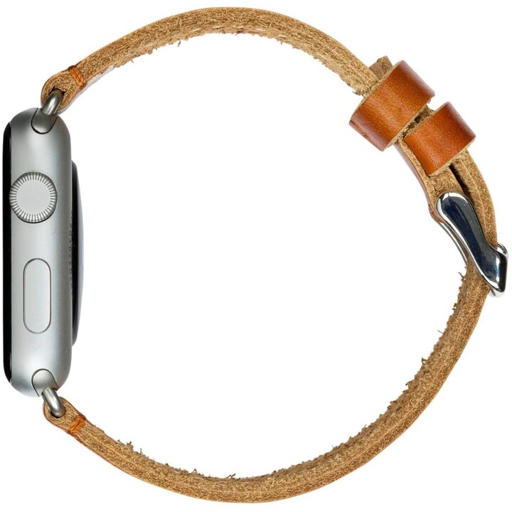 Copenhagen - Bracelet de Montre 42/44 mm - Brun Selle Foncé/Argent