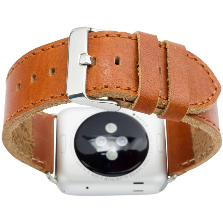 Copenhagen - Bracelet de Montre 42/44 mm - Brun Selle Foncé/Argent