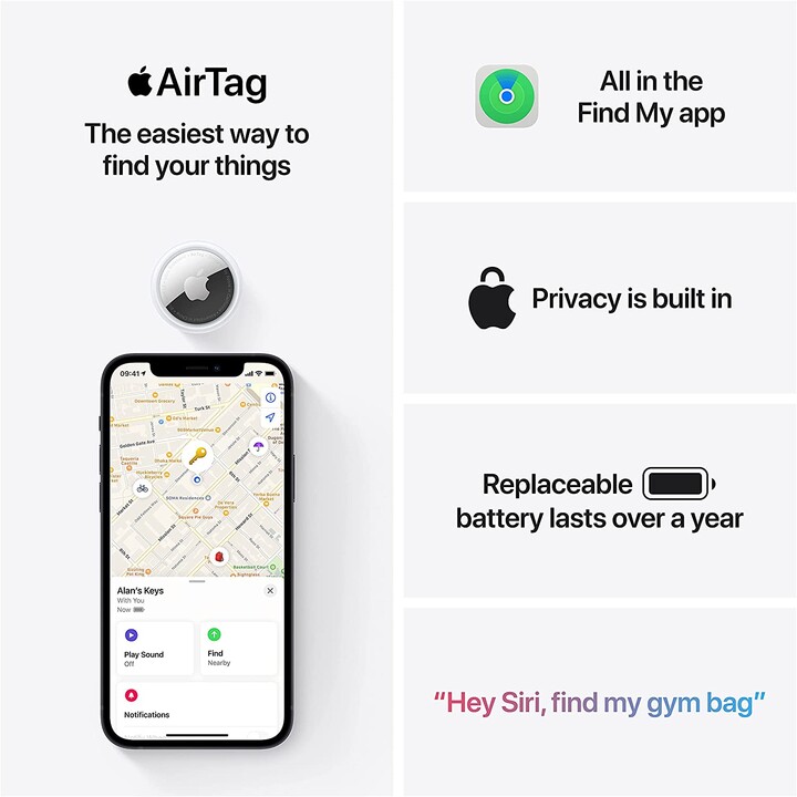 Apple Airtag 4er Pack Weiß