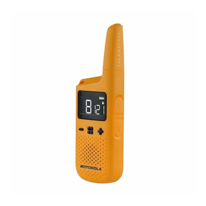 Motorola T72 walkie talkie 16 canales, amarillo