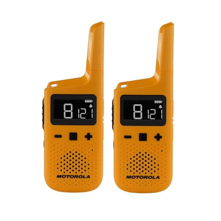 Motorola T72 walkie talkie 16 canales, amarillo