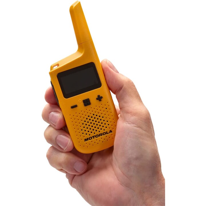 Motorola T72 walkie talkie 16 canales, amarillo
