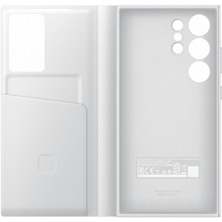 Funda tipo billetera Samsung Smart View para el Galaxy S24 Ultra (blanco)