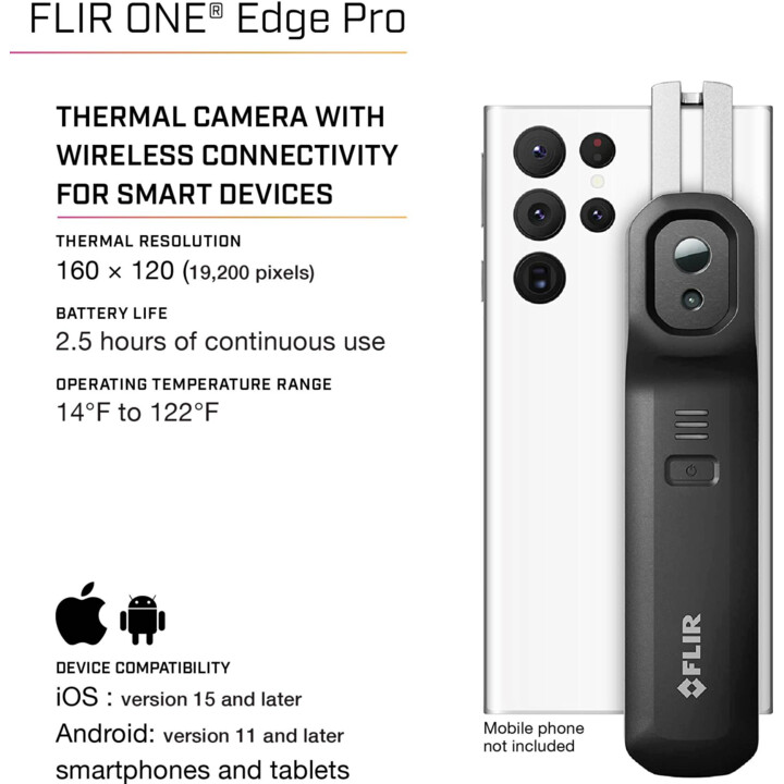 FLIR FPEDGE cámara térmica 19200 MP Negro 160 x 120 Pixeles