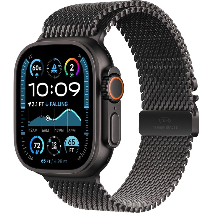 Milanese Loop Bracelet in Black Titanium (49mm) - Size L