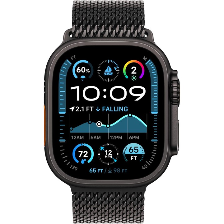 Milanese Loop Bracelet in Black Titanium (49mm) - Size L
