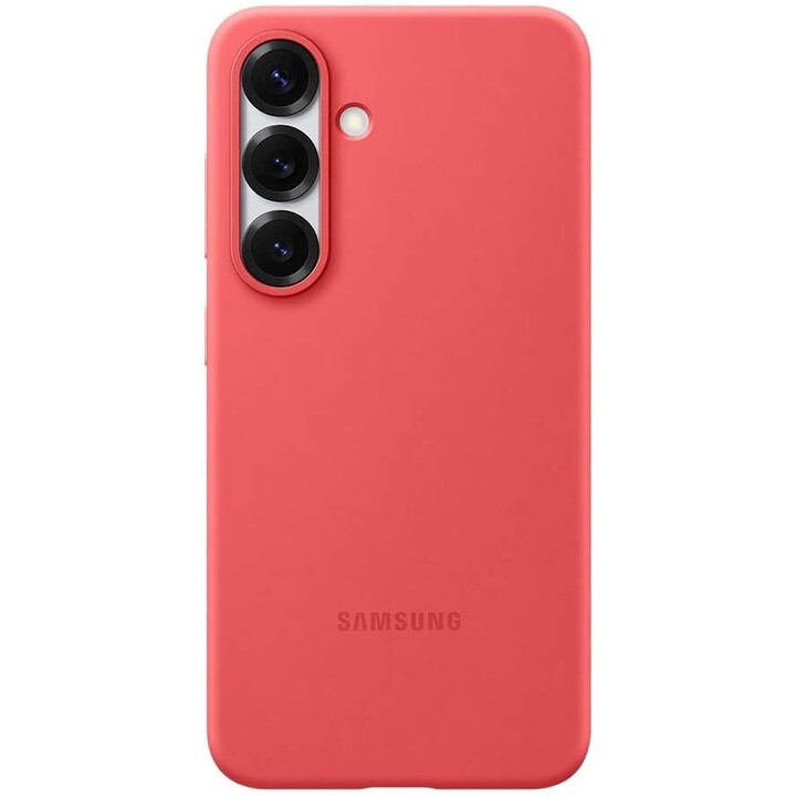 Capa de silicone Samsung para Galaxy S25 (Vermelho)