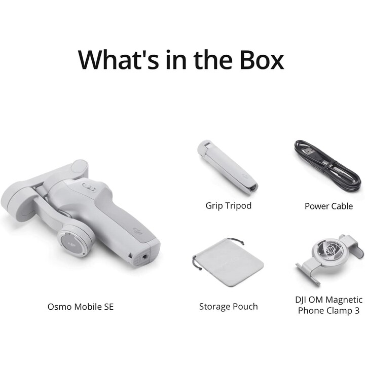 DJI OSMO Mobile SE smartphone gimbal, 3-axis stabilization, handy and foldable, ShotGuides, ActiveTrack 6.0