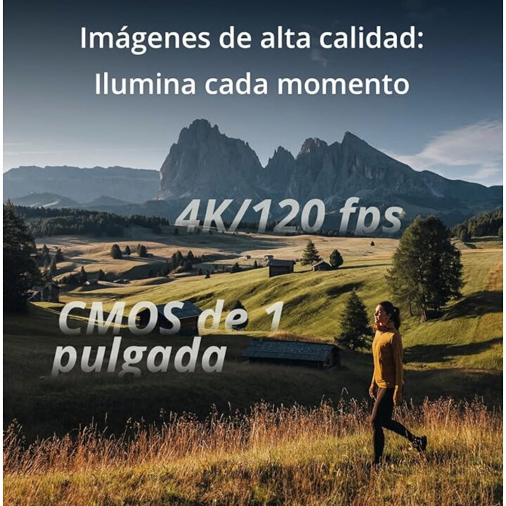 DJI Osmo Pocket 3, cámara con sensor CMOS de 1" y vídeo 4K/120fps, estabilización en 3 ejes, enfoque rápido, seguimiento de cara