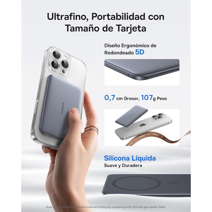 Baseus Picogo Am41 Ultra-slim Magnetic Power Bank 5000mah 20w