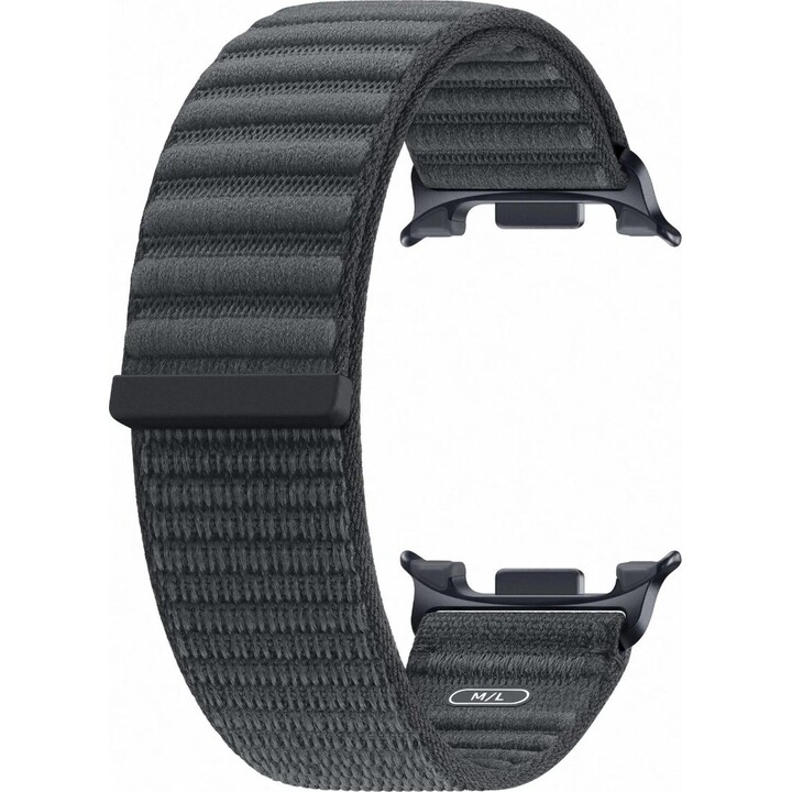 Pulseira de tecido preta para Samsung Watch Galaxy Watch 9 (tamanhos P/M)