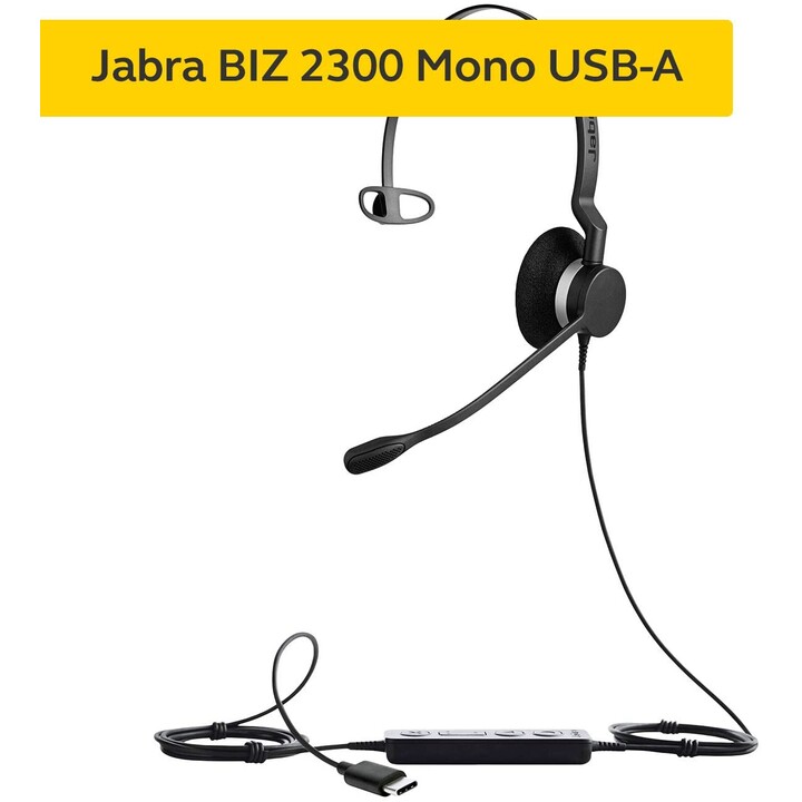 Jabra Biz 2300 USB-A Microsoft Lync Mono Negro