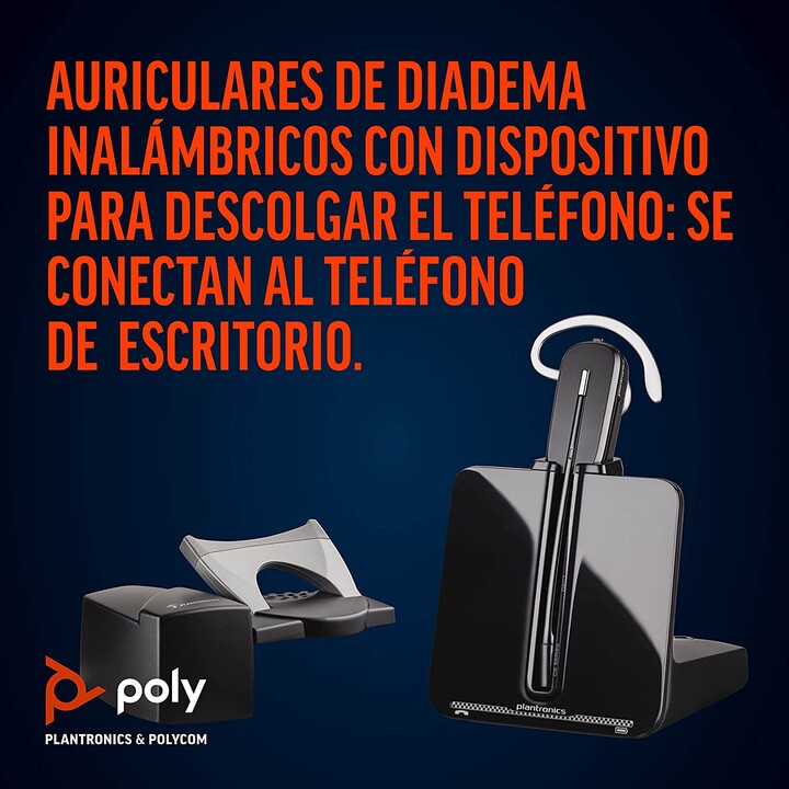 Plantronics CS540 + HL10 Cuffie Nero