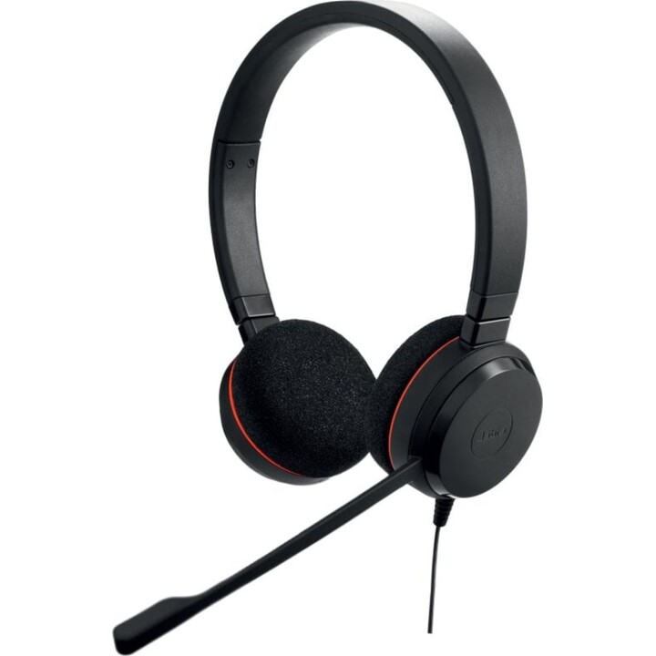 Jabra Evolve 20 Over-Ear Headphones Black Volume Control