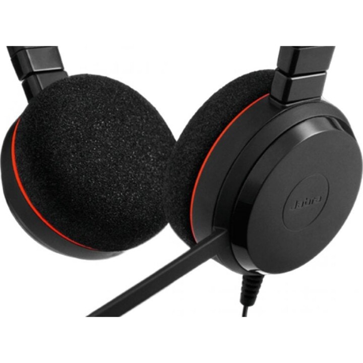 Jabra Evolve 20 Over-Ear Headphones Black Volume Control