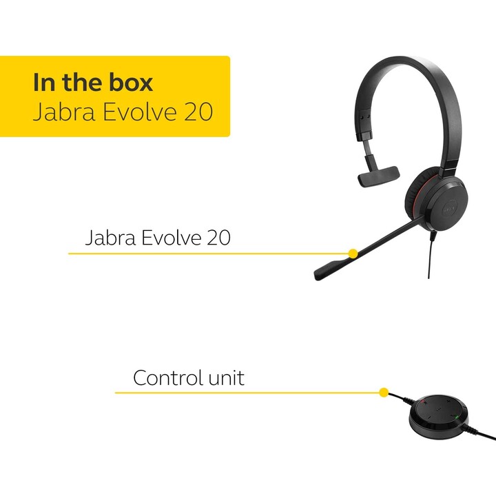 Jabra Evolve 20SE Mono USB MS Schwarz