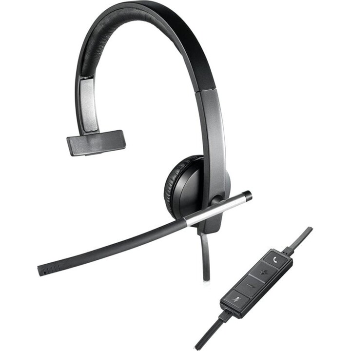 Logitech H650e Auricular Monoaural Negro Cancelación de eco y supresión de ruido