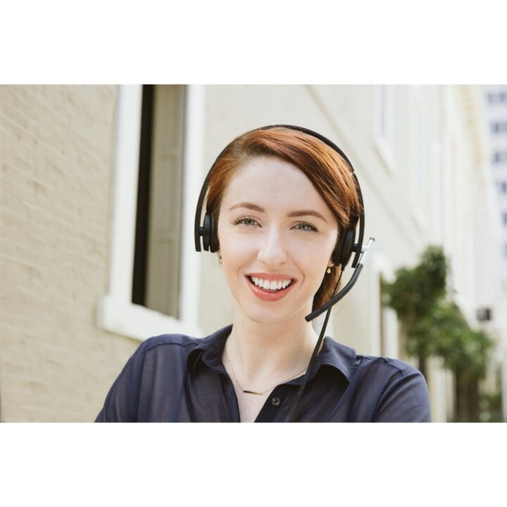 Logitech H650e Auricular Monoaural Negro Cancelación de eco y supresión de ruido