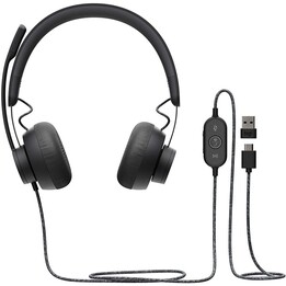 Logitech Auriculares Zone Wired (981-000870) Negro