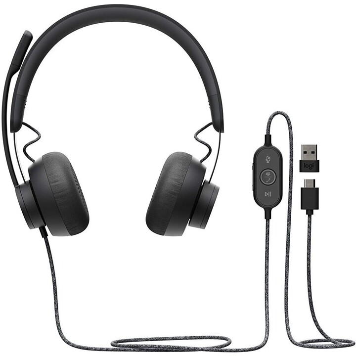 Logitech Auriculares Zone Wired (981-000870) Negro