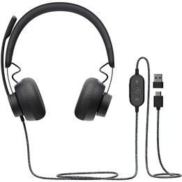 Logitech Auriculares Zone Wired (981-000875) Negro