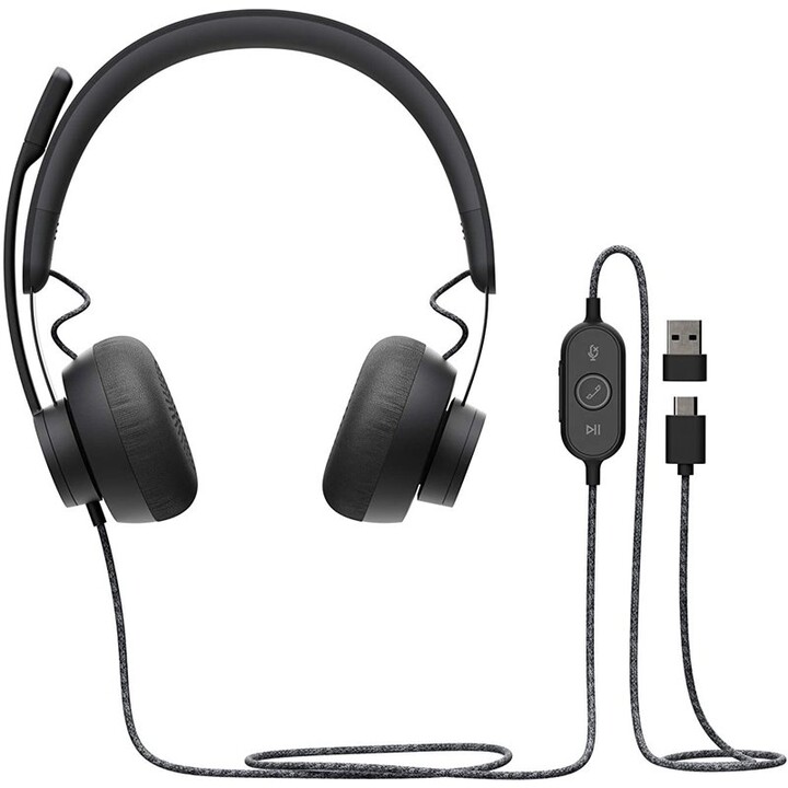 Logitech Auriculares Zone Wired (981-000875) Negro