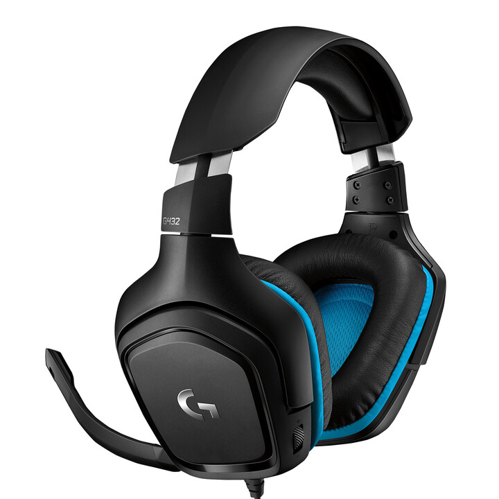 Logitech G G432 Casque Arceau Prise jack 3,5 mm Noir, Bleu