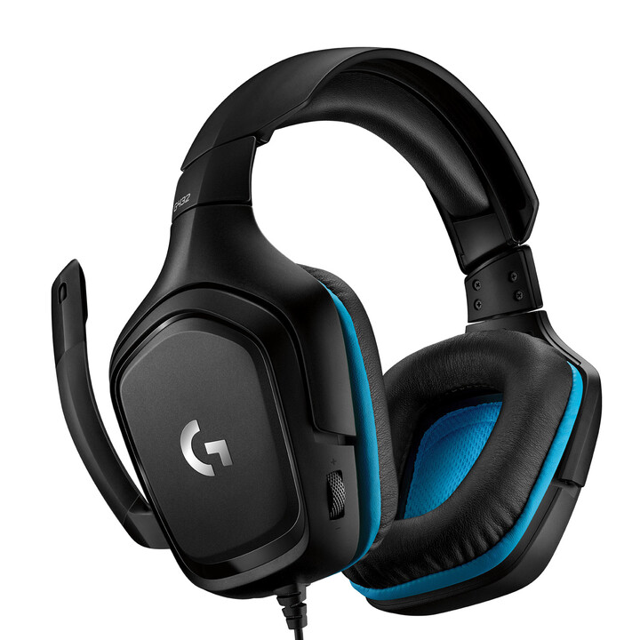 Logitech G G432 Casque Arceau Prise jack 3,5 mm Noir, Bleu