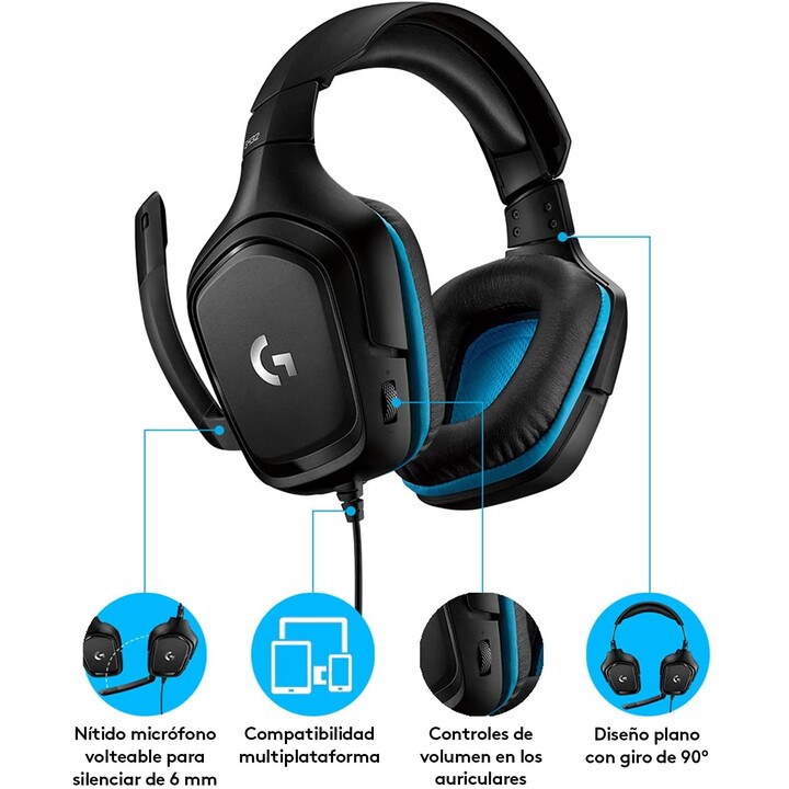 Logitech G G432 7.1 Surround Sound Wired Gaming Headset