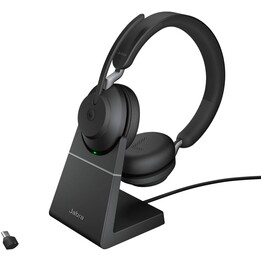 Auriculares bluetooth inalámbricos estéreo Jabra Evolve2 65 MS con estación de carga 26599-999-889