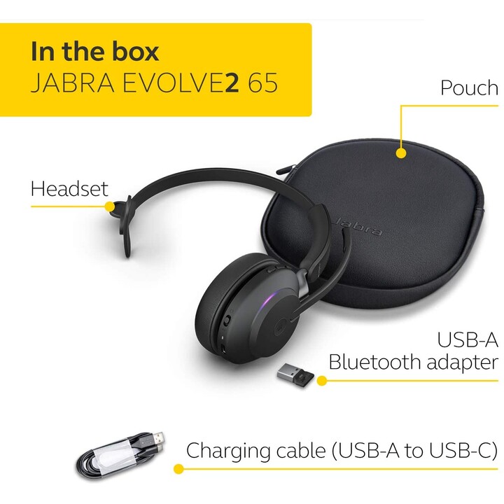 Auriculares bluetooth inalámbricos Jabra Evolve2 65 MS Mono 26599-899-999
