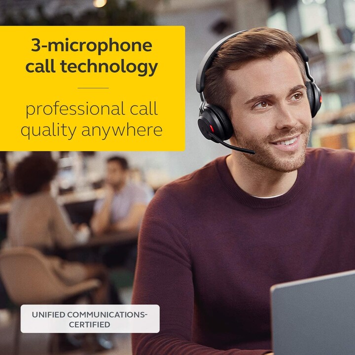 Jabra Evolve2 65 UC estéreo sem fio Bluetooth headset USB-C