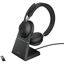 Jabra Evolve2 65 UC Stereo Headset On-Ear wireless, Bluetooth, USB