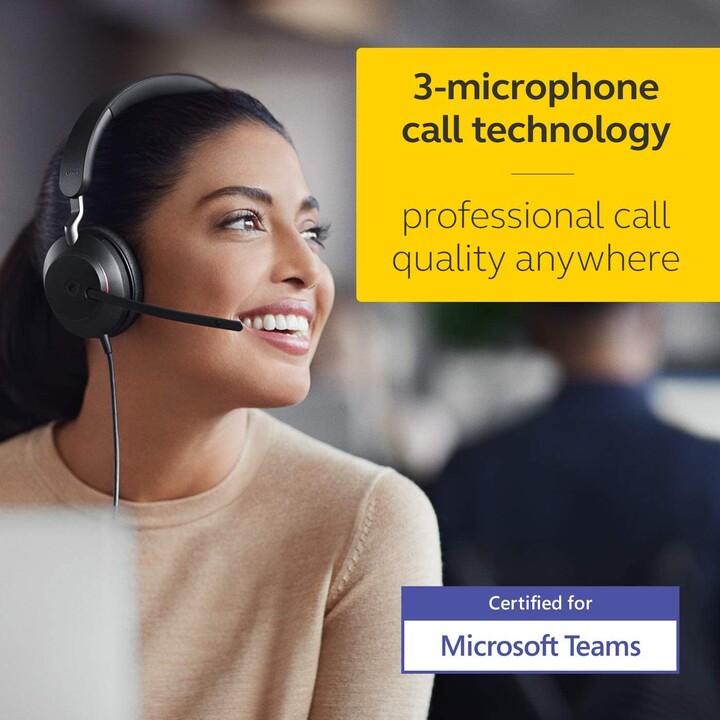 Auriculares supraaurales estéreo con cable Jabra Evolve2 40 MS con aislamiento de ruido 24089-999-999
