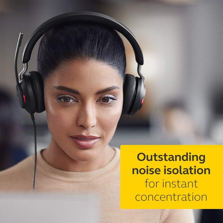 Auriculares supraaurales estéreo con cable Jabra Evolve2 40 MS con aislamiento de ruido 24089-999-999