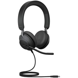 Auriculares estéreo Jabra Evolve2 40 MS en la oreja con cable, USB