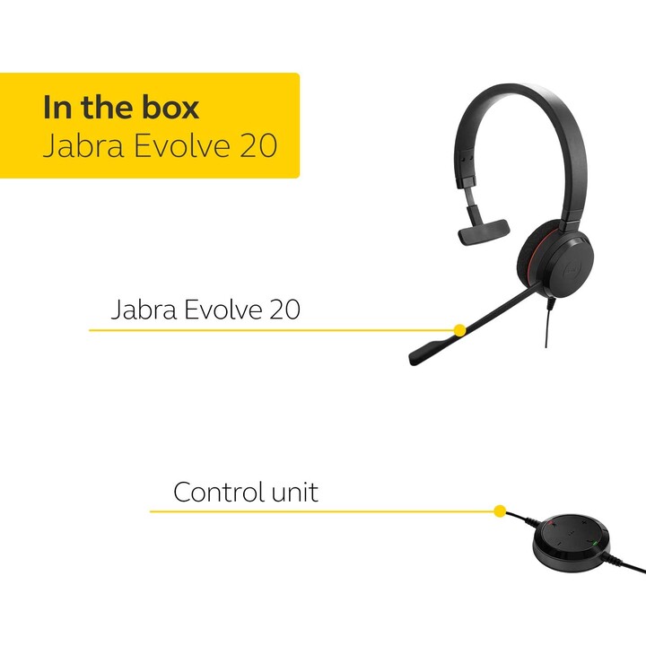 Micro-casque filaire mono supra-auriculaire Jabra Evolve 20 MS 4993-823-109
