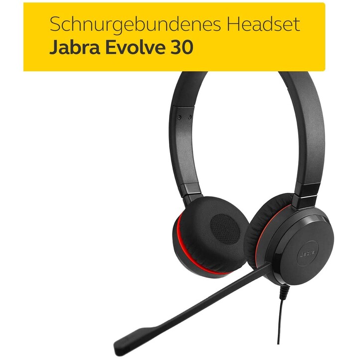 Casque supra-auriculaire filaire stéréo Jabra Evolve 30 II HS