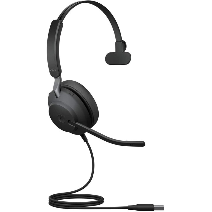 Jabra Evolve2 40 MS Mono Headset On-Ear conversível, com fio, USB