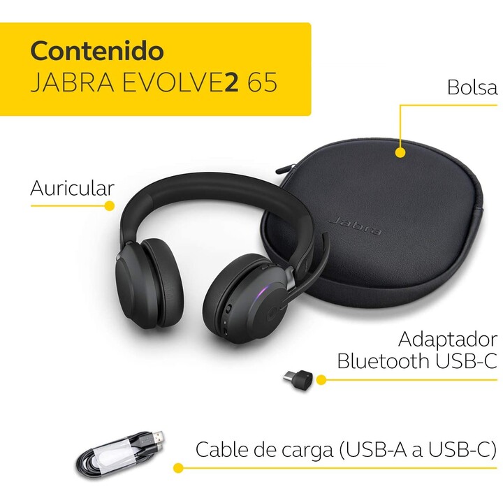 Jabra Evolve2 65 MS Stereo kabelloses Bluetooth Headset