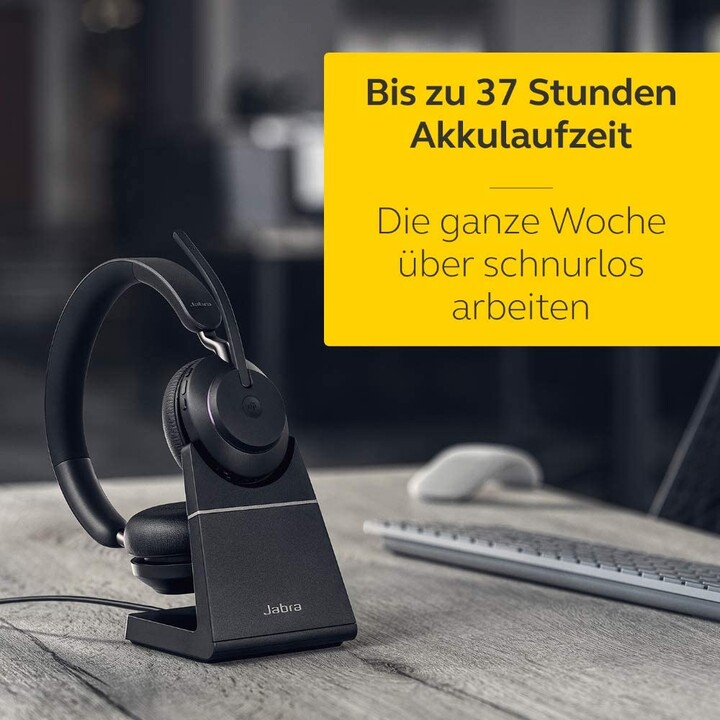 Auriculares supraaurales estéreo Bluetooth Jabra Evolve2 65 UC con estación de carga negro 26599-989-988