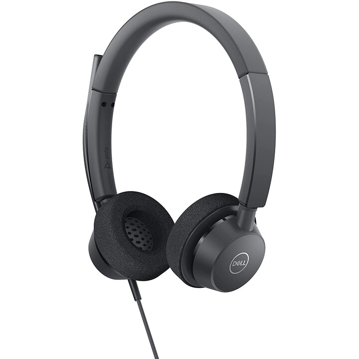 DELL WH3022 Kopfhörer Verkabelt Kopfband Büro/Callcenter Schwarz