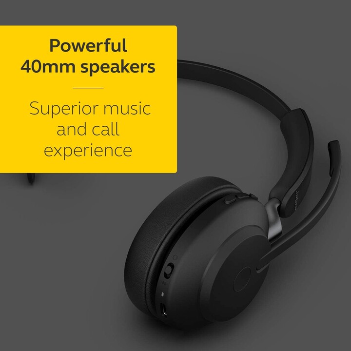Jabra Evolve2 65 UC Mono Auriculares supraaurales convertibles, Bluetooth, inalámbricos