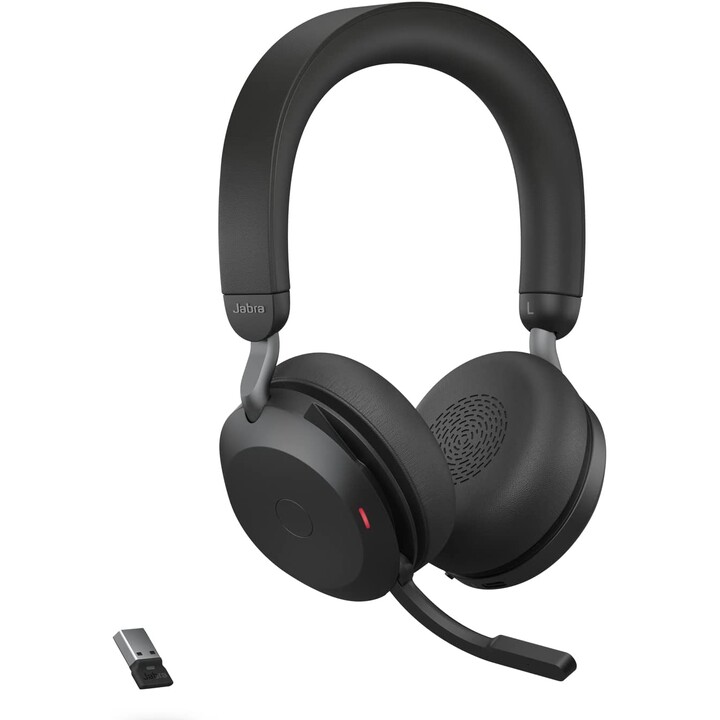 Jabra Evolve2 75 UC Stereo Headset On-Ear (Bluetooth, sem fio, ANC, USB)