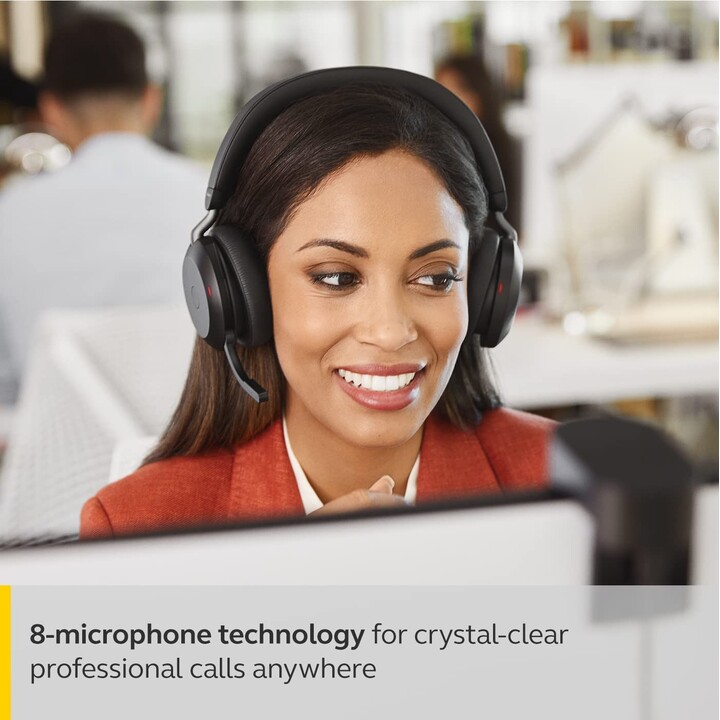 Jabra Evolve2 75 UC Stereo Headset On-Ear (Bluetooth, sem fio, ANC, USB)