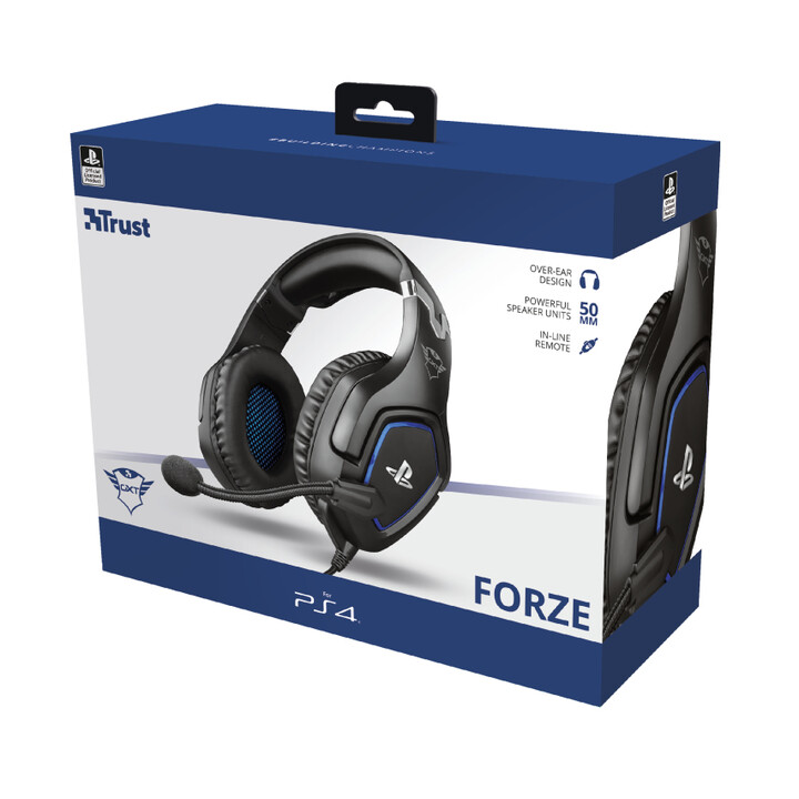 Trust GXT 488 Forze PS4 Headphones Headband 3.5mm Jack Black