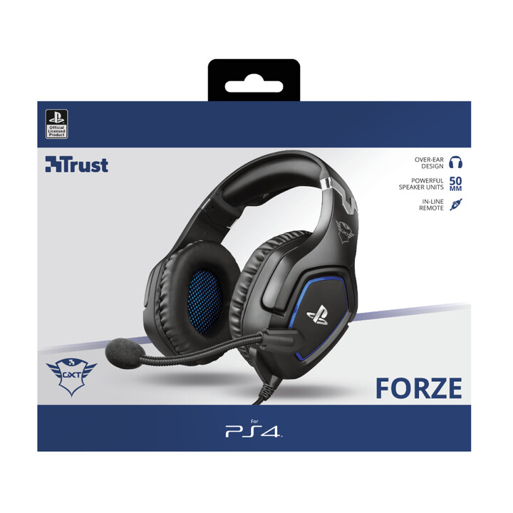 Trust GXT 488 Forze PS4 Headphones Headband 3.5mm Jack Black