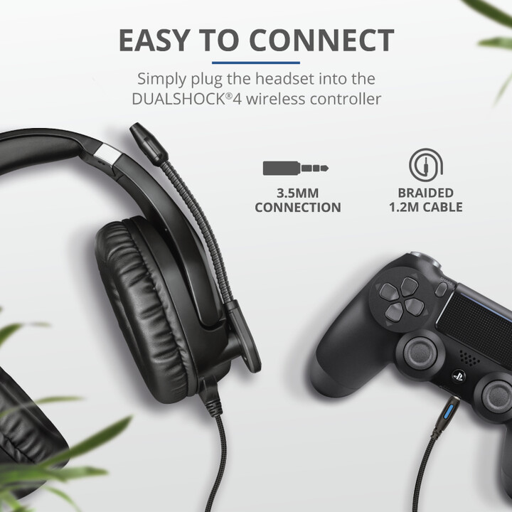 Trust GXT 488 Forze PS4 Headphones Headband 3.5mm Jack Black
