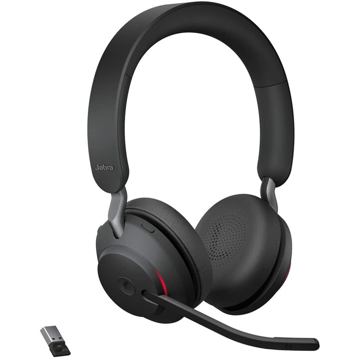 Jabra Evolve2 65 MS casque stéréo supra-auriculaire sans fil, USB, isolation phonique