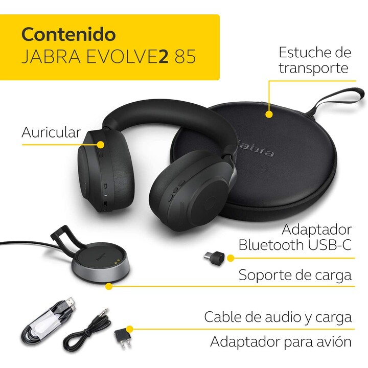 Jabra Evolve2 85 MS Preto
